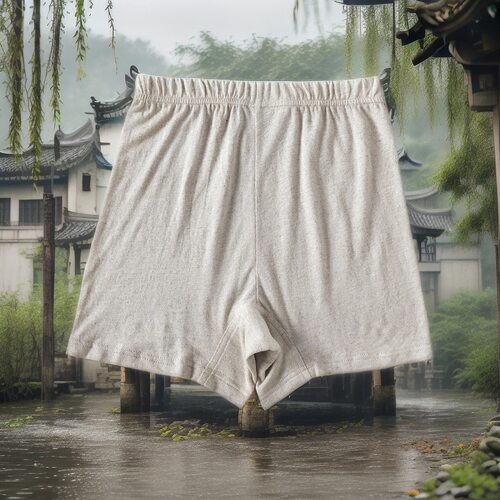 女高端汉麻针织平角安全平角裤