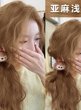 亚麻浅金染发膏剂女黄色新款2026流行色植物在家黄皮显白正品免漂