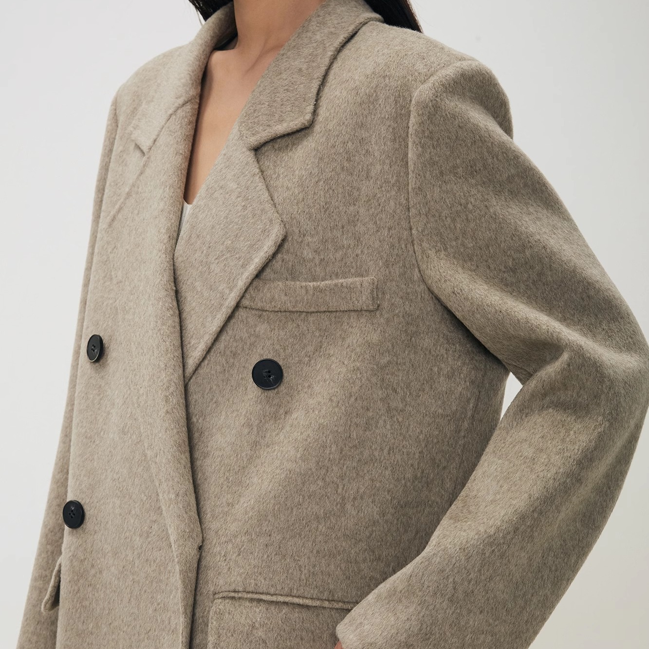 【姐姐衣橱】MPAM冬季新品羊绒羊毛大衣女长款韩系简约毛呢外套女