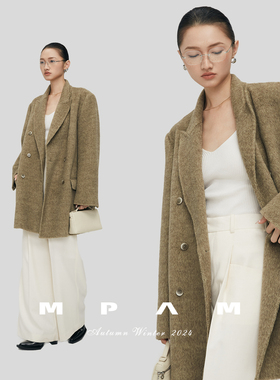 【D哥专享】MPAM老钱风双排扣西装外套女宽松韩系西装外套