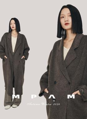 MPAM骆驼绒中长款外套女秋冬新品大衣