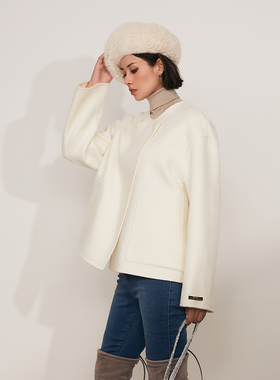 秋冬慵懒温柔风羊毛大衣女穿搭韩系高级毛呢外套