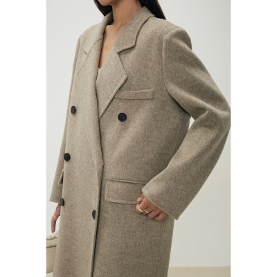 【D哥专享】MPAM冬季羊绒羊毛大衣女长款韩系简约毛呢外套女