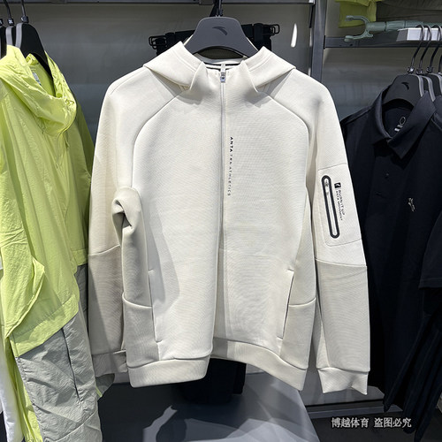 安踏外套男装2025春季新款健身连帽针织衫修身夹克上衣152517718S
