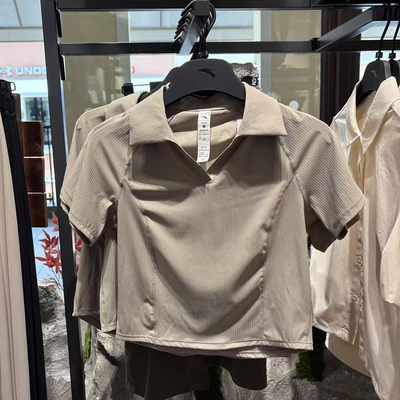 安踏超A短T小蛮腰polo衫女装2025夏季新高弹修身网球T恤162527108