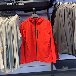 安踏防泼水外套男梭织运动上衣秋季保暖连帽夹克风衣152447617N