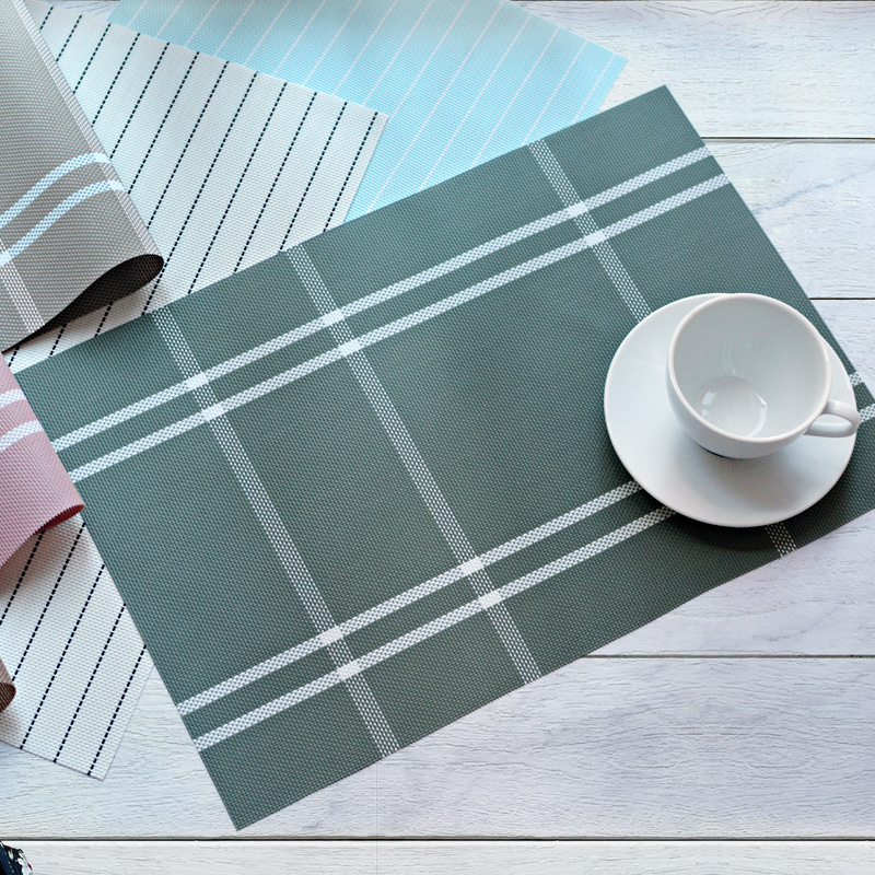 HHFA长方形PVC餐垫西餐餐具垫餐桌隔热防水杯碗盘垫子菜碟垫锅垫