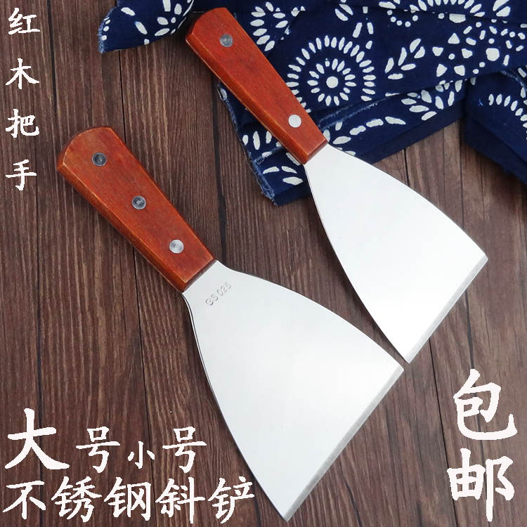 韩式不锈钢斜口铲煎饼果子铲清理铲料理铲煎铲铁板烧炒冰铲子包邮,厨房/烹饪用具,煎铲,淘宝优惠券,粉丝福利购,淘宝优惠卷