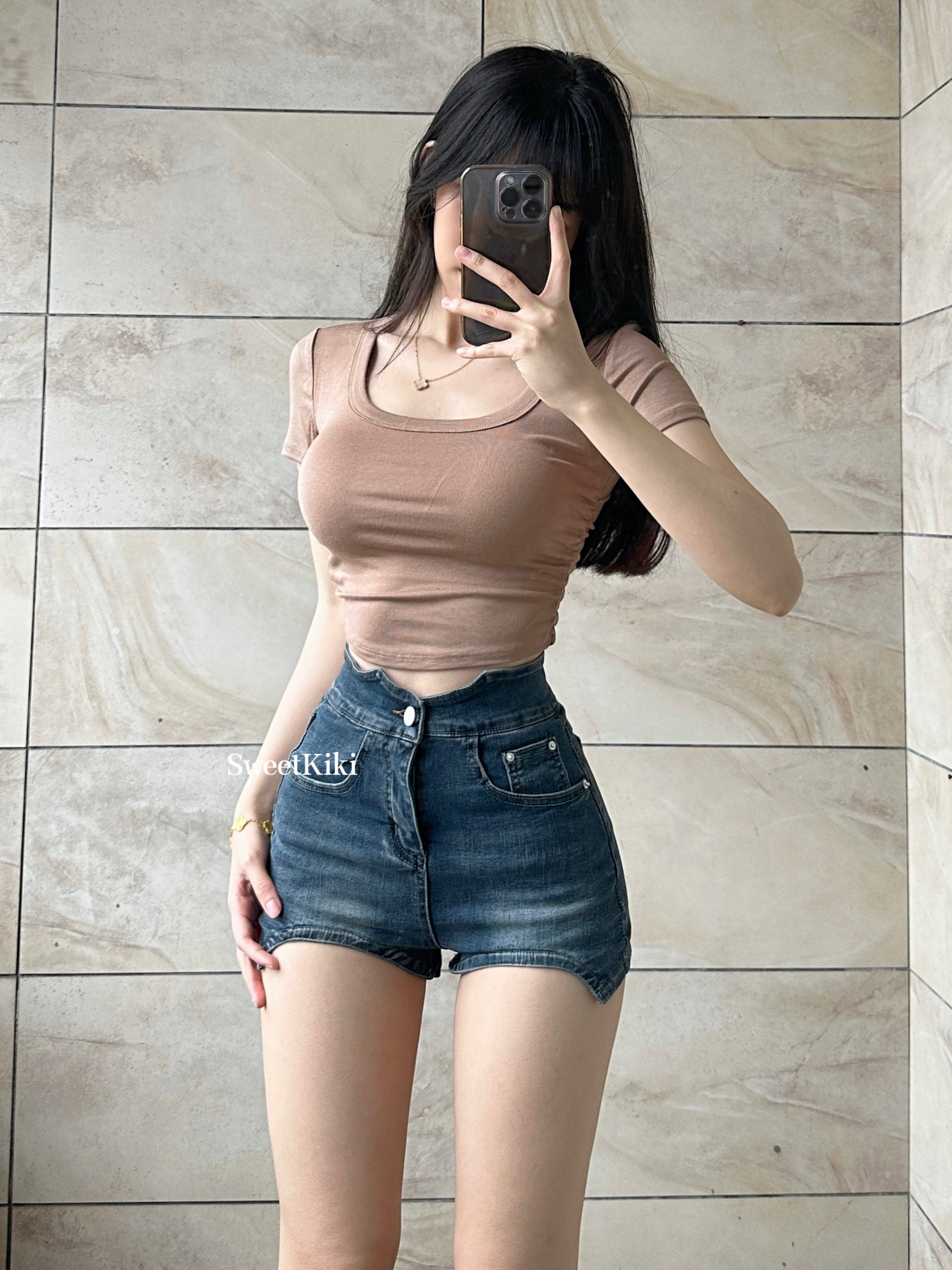 SWEETKIKI SUPER LONG LEG SHORTS | HIGH WAISTED IRREGULAR DENIM HIP HOT PANTS HOT GIRL SEXY GIRL