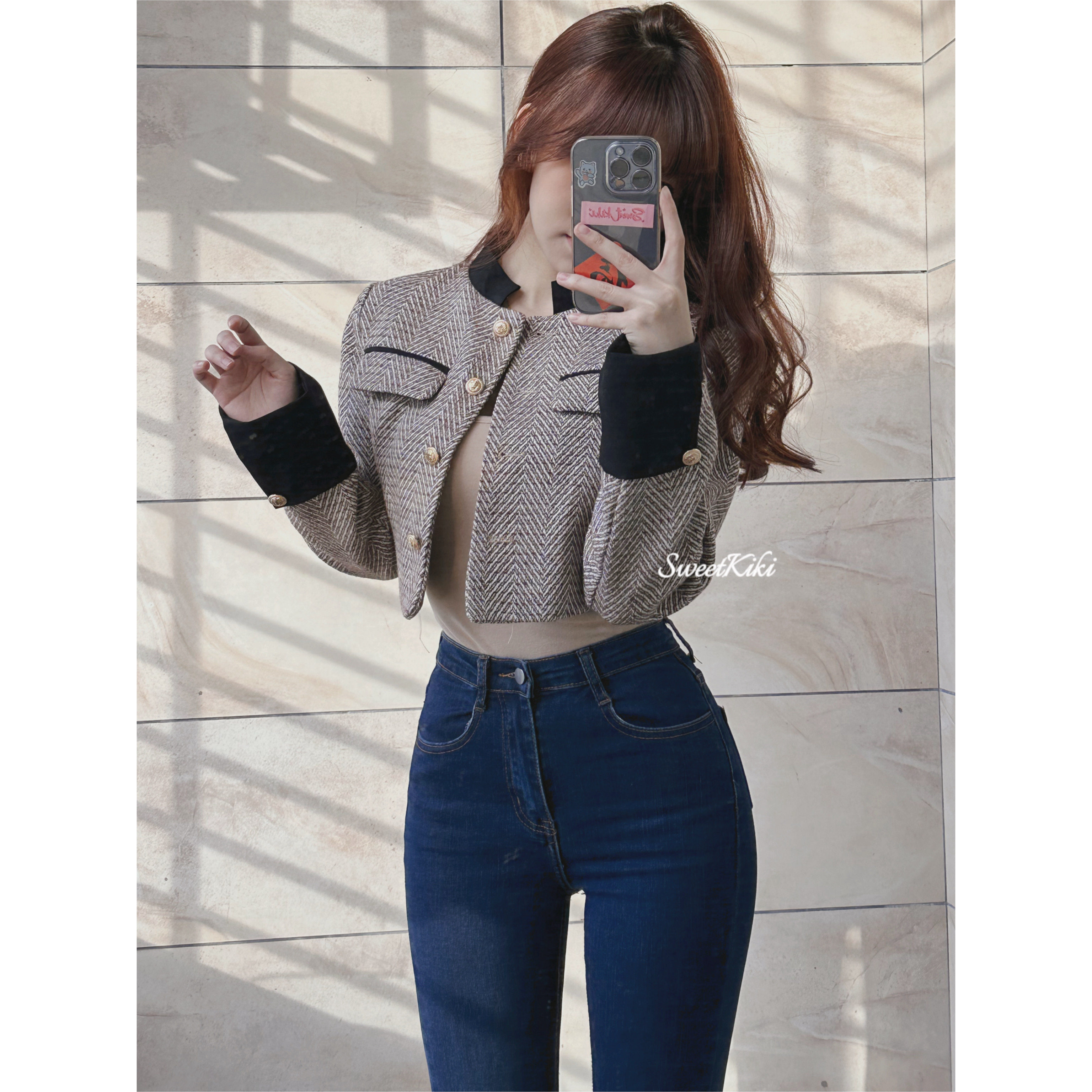 sweetkiki富家千金感小外套