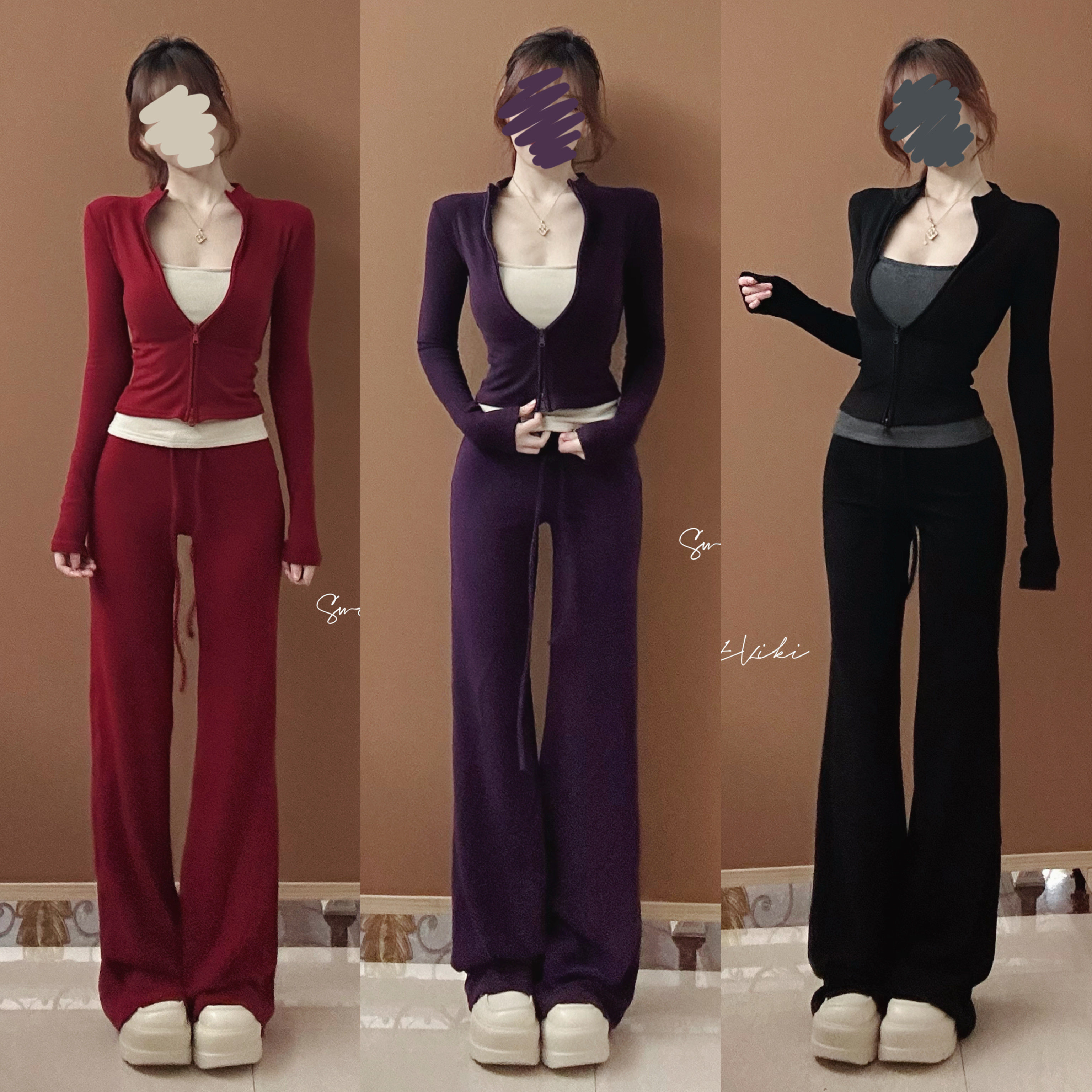 SweetKiki 巨显身材的套装 抓绒连帽卫衣外套德绒微喇休闲运动裤,女装/女士精品,时尚套装,淘宝优惠券,粉丝福利购,淘宝优惠卷