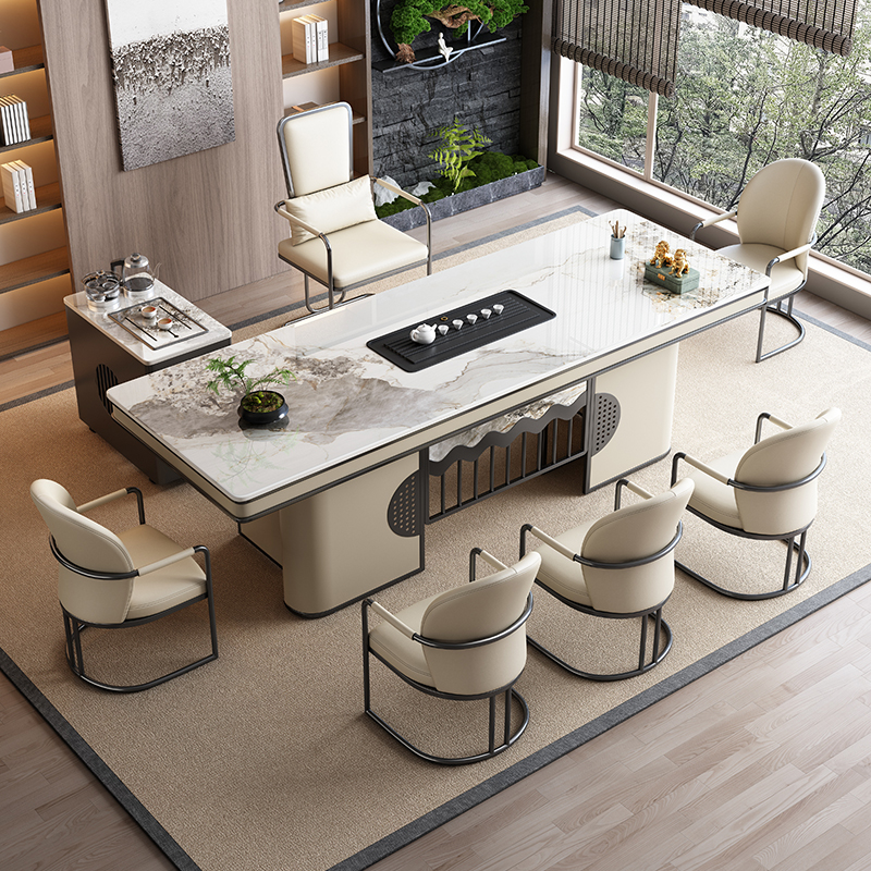 岩板茶台茶桌组合一整套办公家用