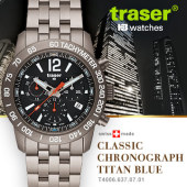 T4006 瑞士traser原装 H3正品 三眼计时专业军迷手表氚气自发蓝夜光