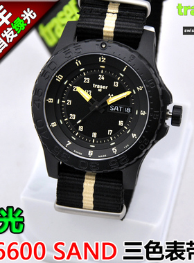 瑞士traser原装H3正品P6600SAND军表氚气自发绿色夜光户外潜水表