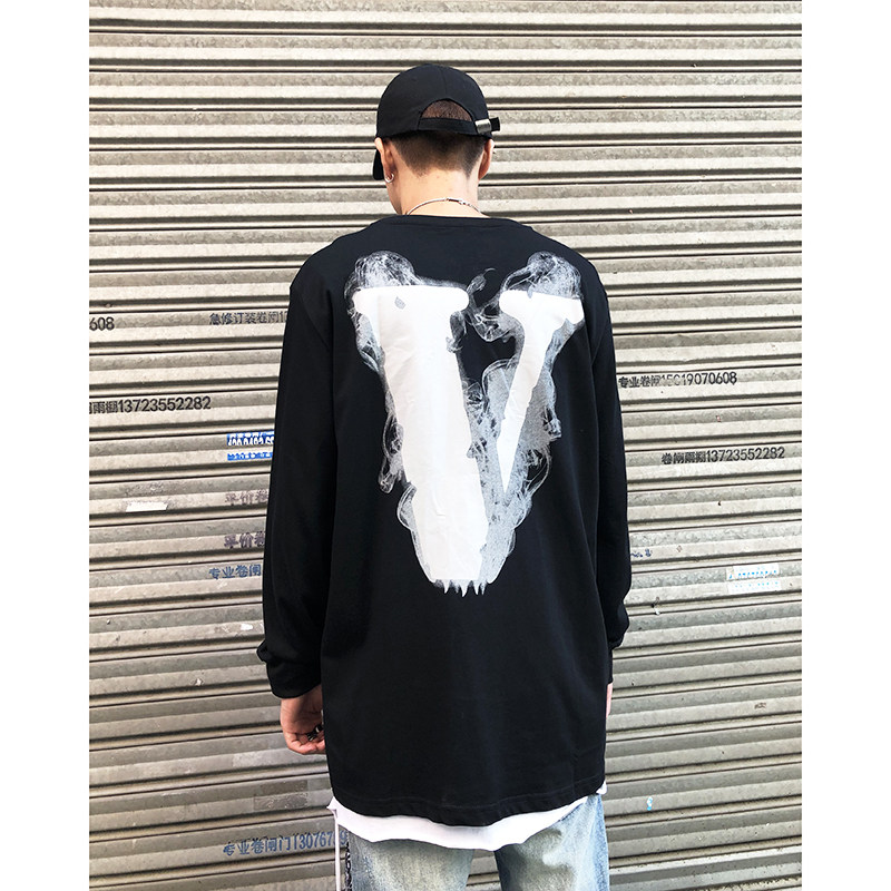 VLONE POP UP HOOD Fog angel jacket Smoke Devil Washington Limited Easy Long sleeve T-shirtin the Men's clothing, T-shirt  category - from Buy2taobao.com to provide professional Taobao agent buy service
