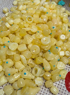 蜜蜡配饰套装 文玩配饰二代蜜蜡跑环平安扣龙扣金刚星月菩提配饰