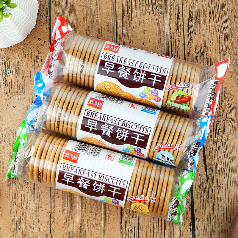 嘉士利早餐饼干整箱1kg薄脆167g零食混合装多口味原味牛奶红枣味