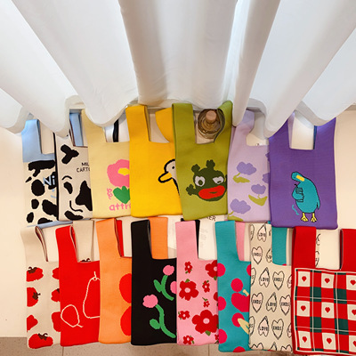 时尚个性针织包逛街懒人背心包