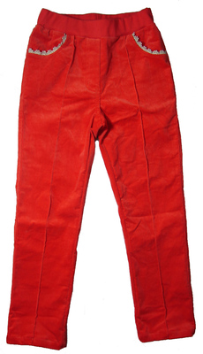 女童全棉氨纶灯芯绒修身小脚长裤