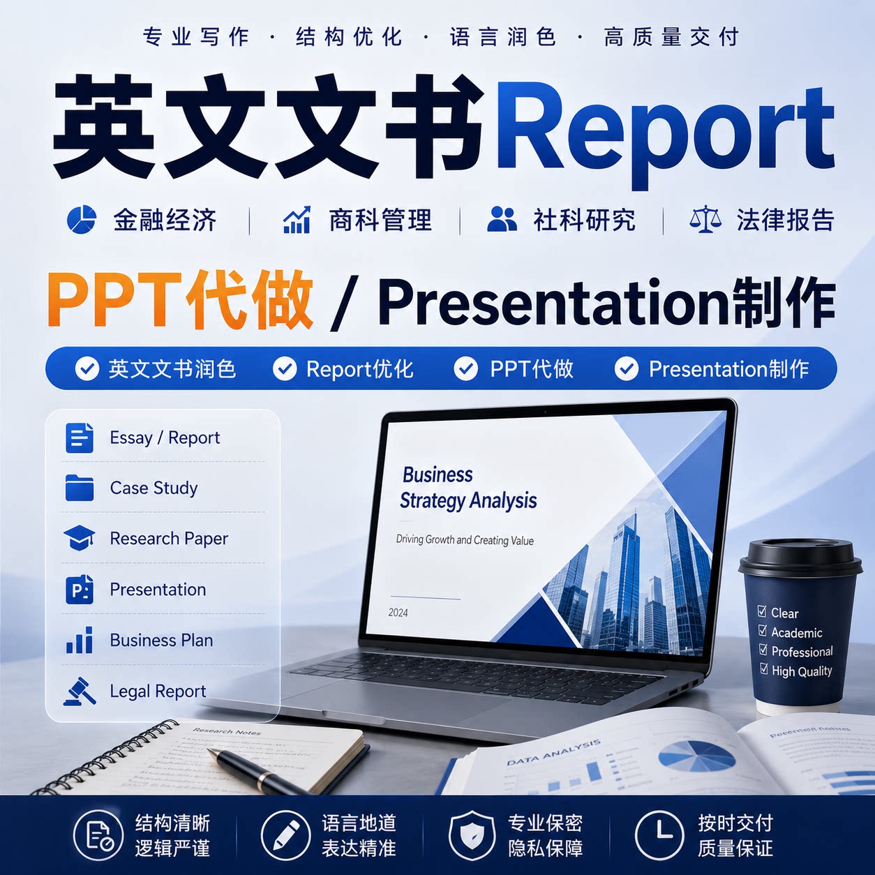 英文文书Report润色 Pr设计素材/源文件