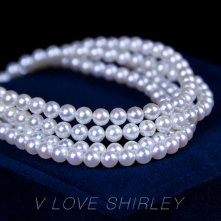 『baby串链』无调色akoya海水珍珠项链彩凛珠真科研证珍珠颈链