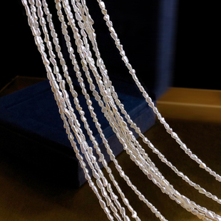 海水澳白keshi项链无核天然baby珍珠锁骨链冷光颈链 澳白碎银