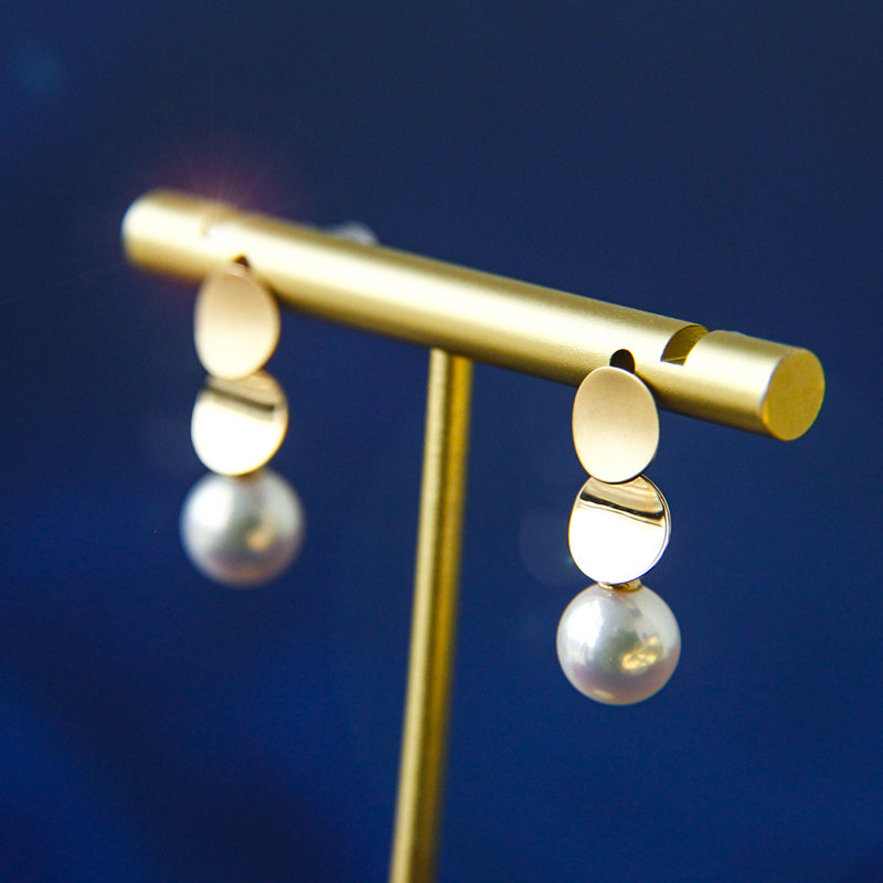 天然海水akoya珍珠耳钉薇爱秀丽