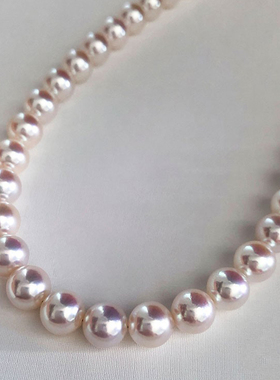 高品质rose天女珍珠项链极光akoya海水珍珠项链真科研珍珠项链