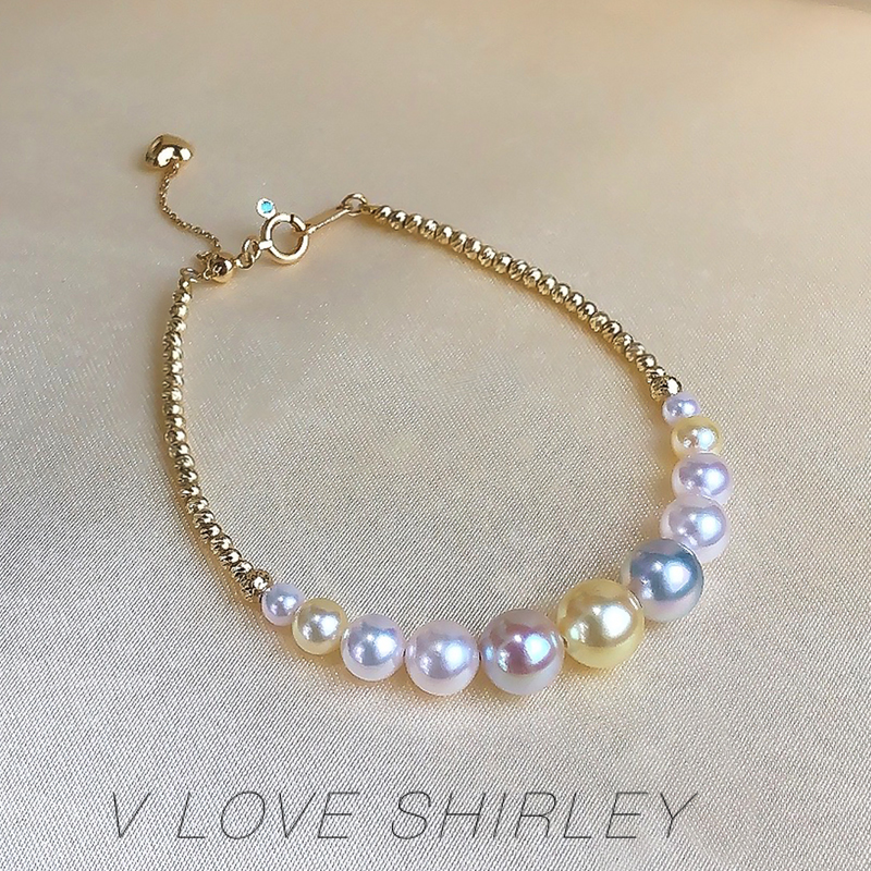 混彩akoya珍珠手链薇爱秀丽