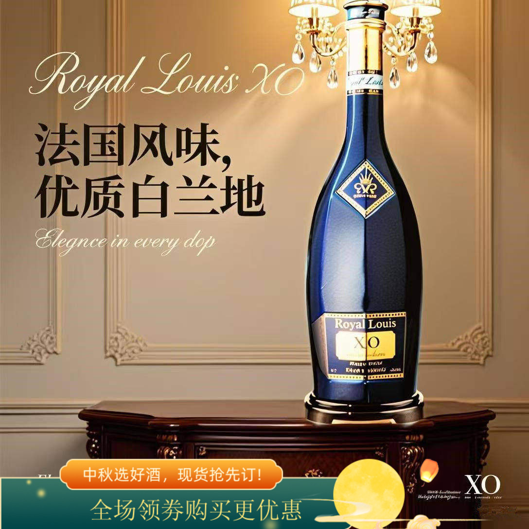 专柜促销24斤皇家路易xo法国进口原液白兰地就大瓶洋酒12L礼盒装