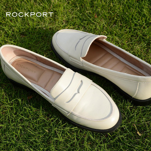 Rockport/乐步平底乐福鞋2025新款软底真皮女鞋春秋小羊皮鞋单鞋