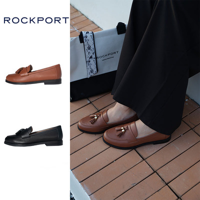 Rockport/乐步流苏超软小羊皮乐福鞋女2025新款真皮平底皮鞋