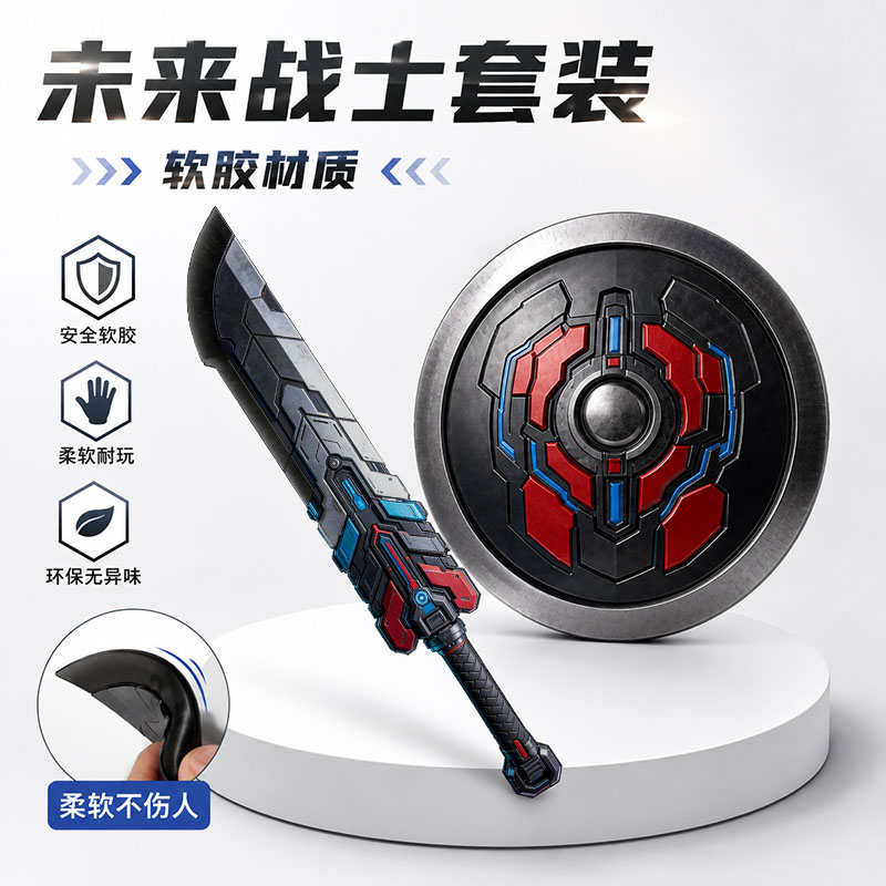 儿童玩具宝剑我的刀盾pu软胶安全武器男孩宝剑玩具孩子节日礼物