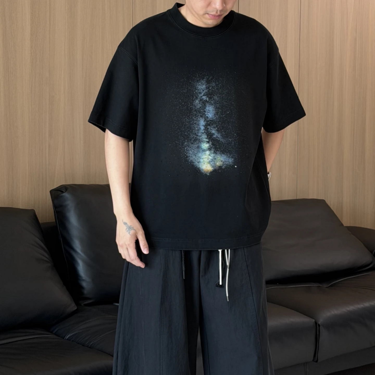 美式休闲潮流百搭洋气男士半袖上衣春季新品复古计圆领短袖T恤