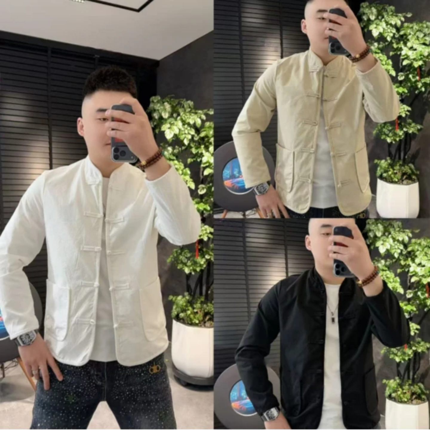 薄款复古长袖防晒舒适夏季休闲百搭帅气中年中式中国风衬衫衬衣男