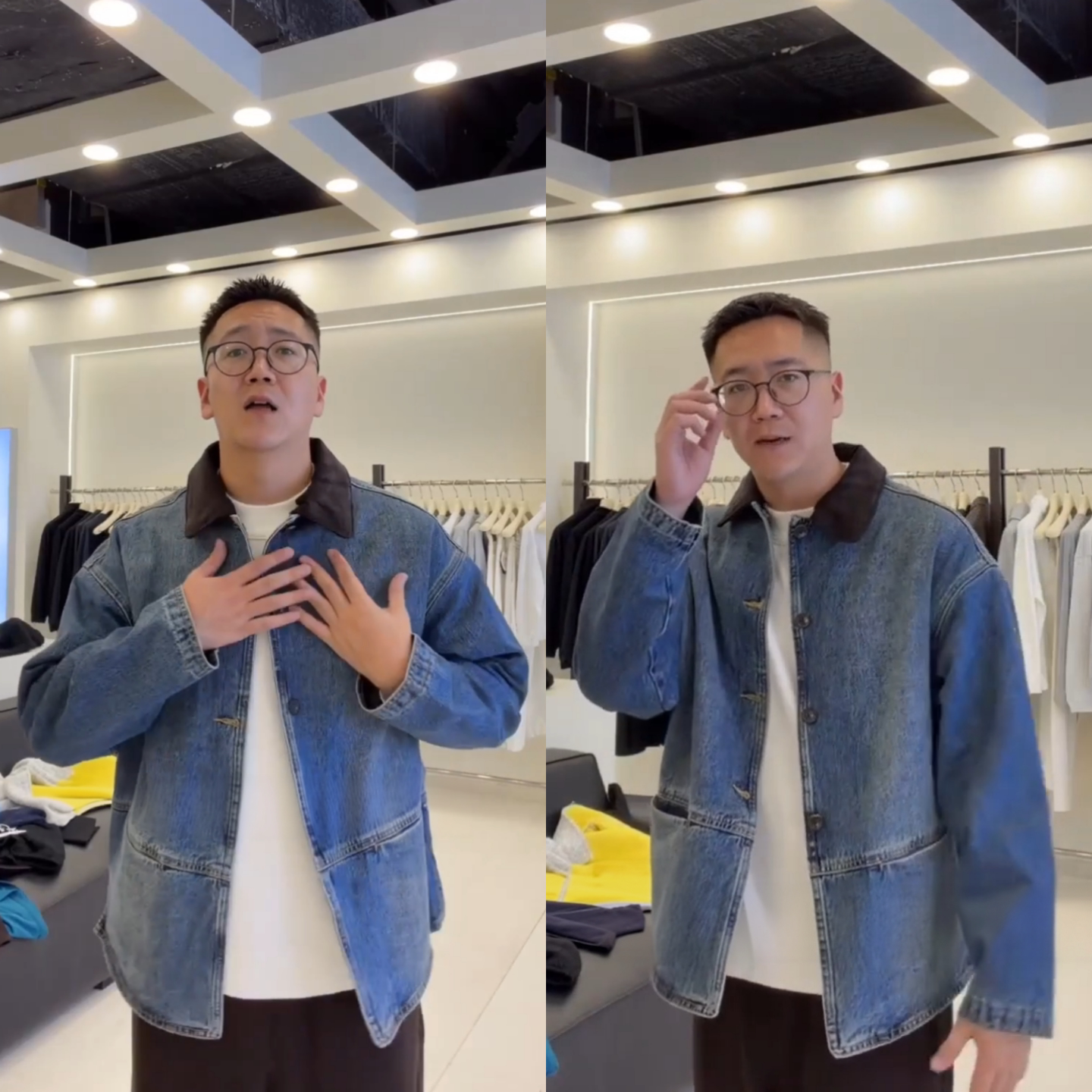 牛仔外套夹棉上衣男棉服棉衣