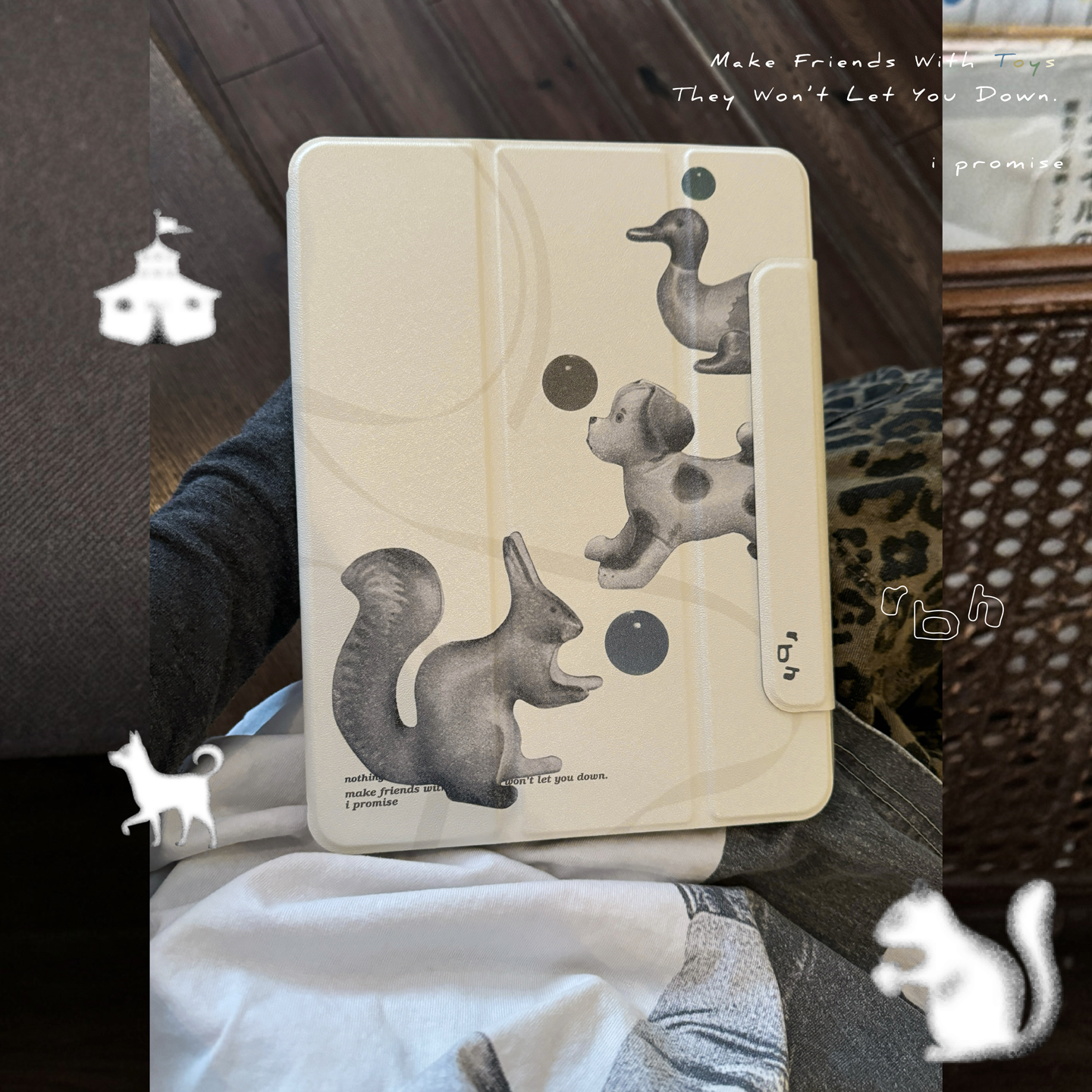 rbh马戏团三折磁吸iPad保护壳ins