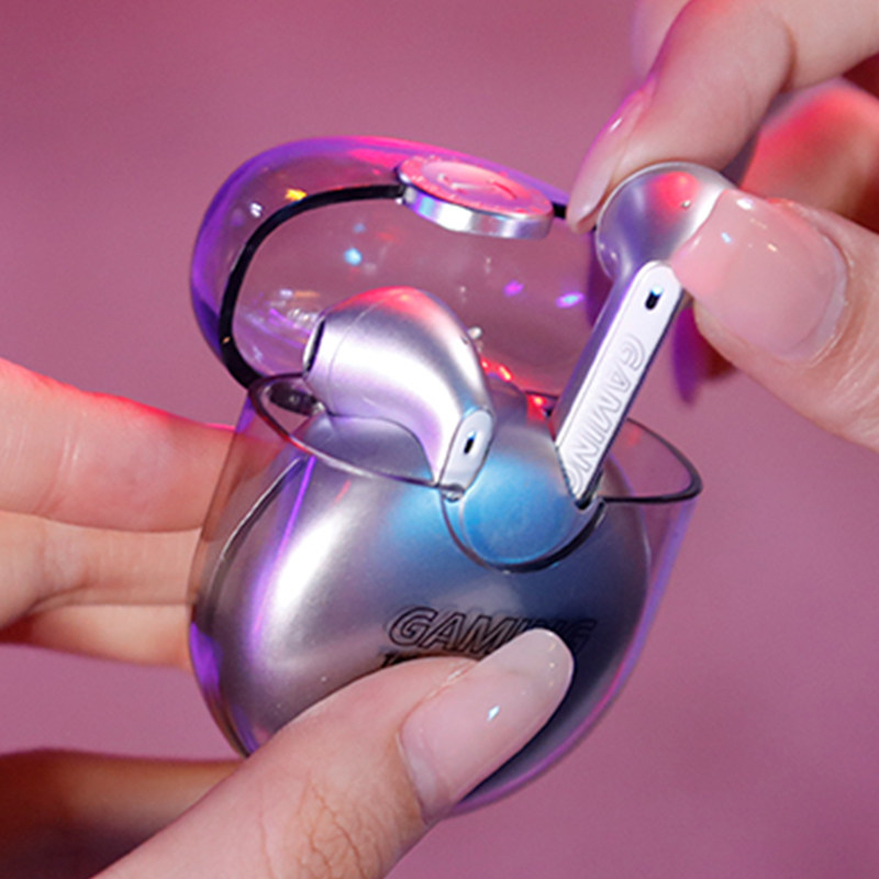 漫步者入耳式真无线蓝牙耳机游戏电竞双耳带麦吃鸡防水运动跑步typec