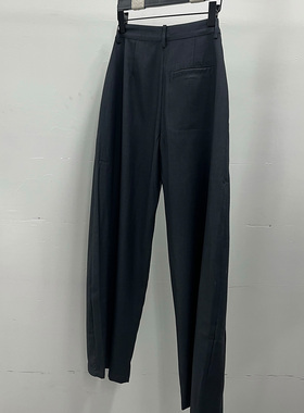 极简风高腰直筒裤女立体剪裁小个子休闲裤垂感2C-3AK017628