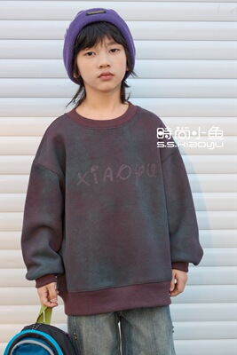 SSXIAOYU｜25秋冬字母印花圆领卫衣kss30140