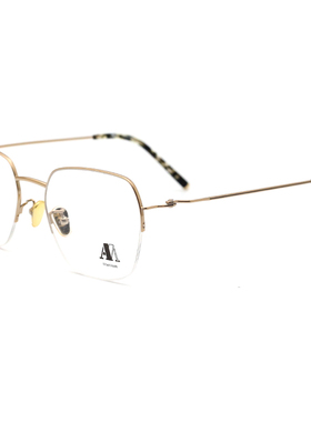 Aibyamani爱阿玛妮眼镜框架金属半框男女配有度数近视防蓝光A9323