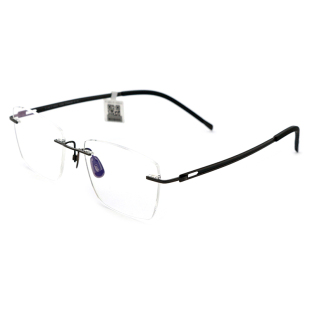 微帕V牌眼镜架新款超轻羽毛钛无框男女素颜可配高度近视眼镜V017T