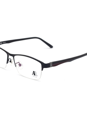 Aibyamani爱阿玛妮眼镜框钛架男士半框近视眼镜架配防蓝光 A9239