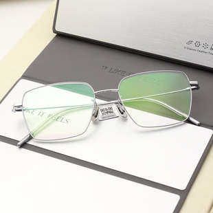 微帕V牌眼镜架新款超轻大框钛全框男女素颜可配高度近视眼镜V008T