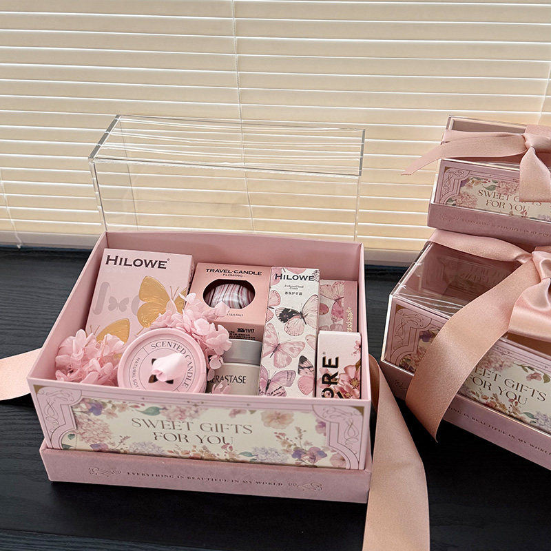 亚克力蝴蝶结伴手礼盒结婚订婚送伴娘喜糖盒空生日礼物回礼外包装