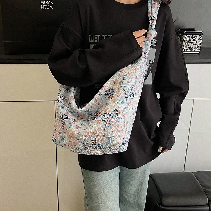 韩国夏季压花款可爱帆布袋小众