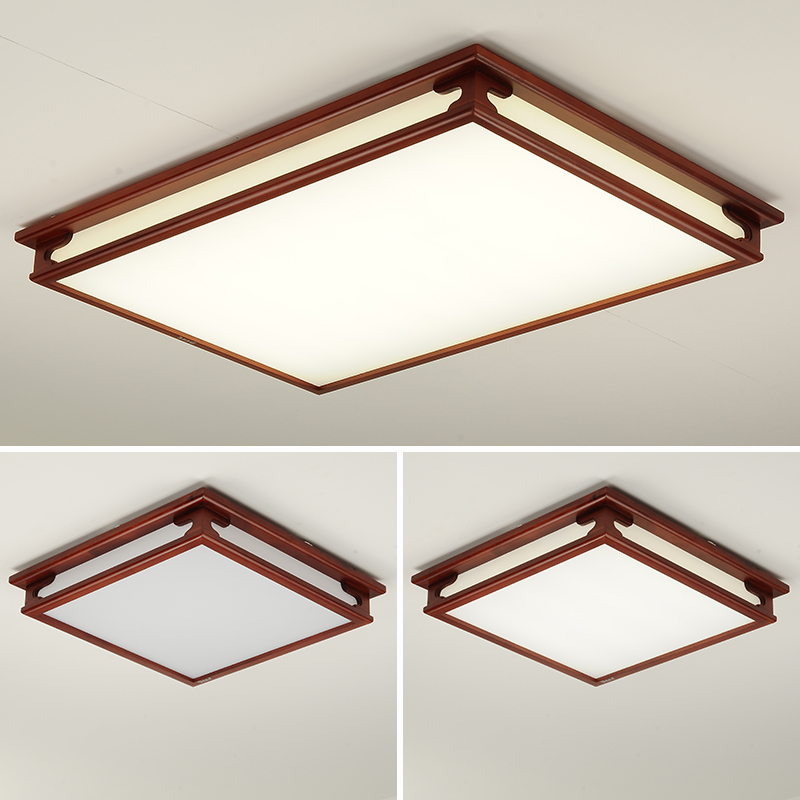 实木简约新中式吸顶灯卧室客厅