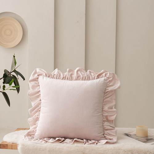 轻奢荷兰绒纯色抱枕靠背