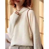 卫衣毛衣女 羊绒羊毛舒暖针织连帽款 断货王 戎美衣尚秋冬新款