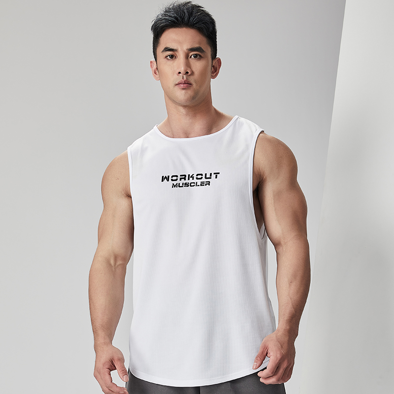 撸铁狼宽松透气吸汗速干上衣训练无袖运动健身背心显肌肉宽松背心